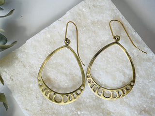 Moon Phase Hoop Earrings