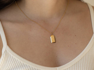 Ferris Diamond CZ Arch Amulet Necklace - Gold