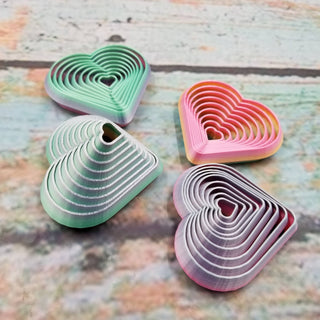 Valentine Heart Shaped Fractal Fidget Hexagon Decompression Fidget Toy