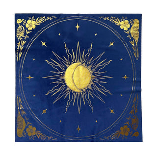 Celestial Velvet Altar Cloth - Navy Velvet + Gold Foil