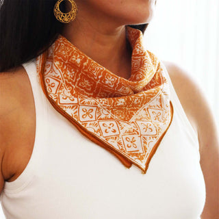 Hand Dyed Batik Bandana - Mustard Yellow