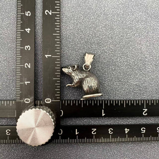 Stainless Steel Rat Charm Pendant