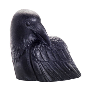 Crow Candle – 100% Beeswax – Black – 4” Handcrafted