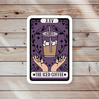 The Iced Coffee Tarot Card Reader - Sticker