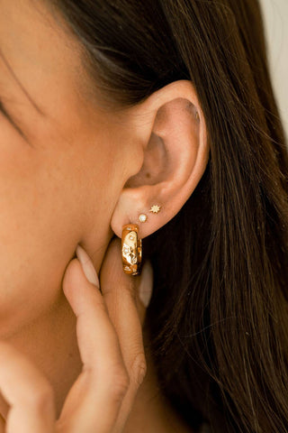 Starburst Stud Earrings - Gold