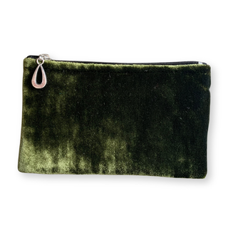 Silk Velvet Coin Purse: Indigo