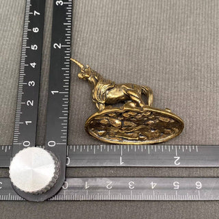Brass Unicorn Desktop Figurine