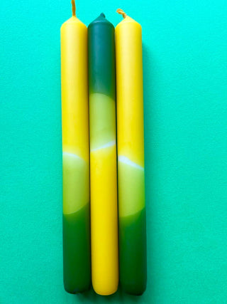 Lemons and Limes | Dip Dye Dinner Candle Trio