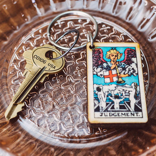 Judgement Wooden Keychain