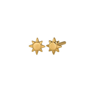 Sun Stud Earrings - Gold