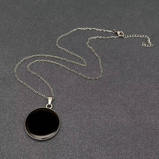 Dried Flower & Mushroom Round Charm Necklace