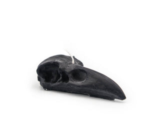 Raven Skull Pillar Candle