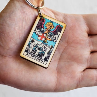 Judgement Wooden Keychain