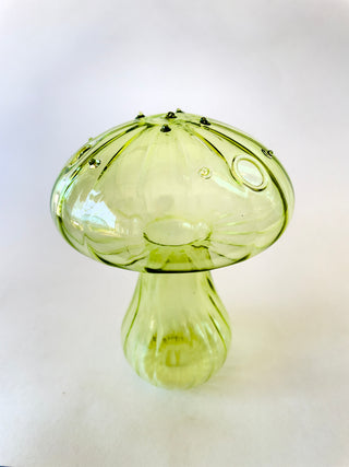 Colored Glass Mushroom Vase