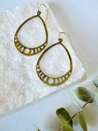 Moon Phase Hoop Earrings