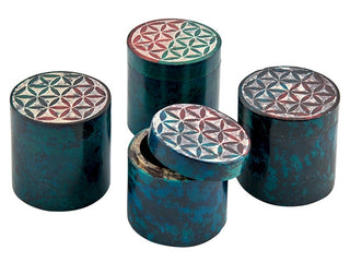 Flower of Life Soapstone Carved Box
