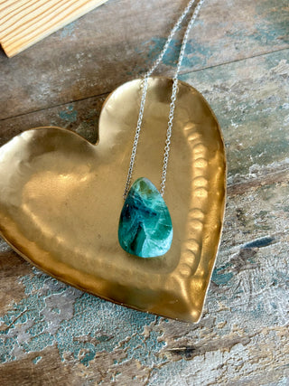 Rainbow Fluorite Pendant Necklace