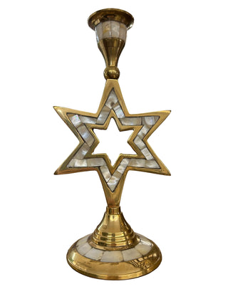 Brass Star Candle Holder
