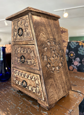 Triple Crescent Moon Three Drawer Chest