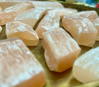 Peach Selenite Raw Chunks