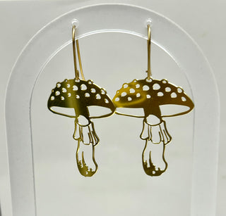 Tall Spotted Shroom Earrings