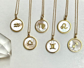 Zodiac Mother of Pearl Necklace