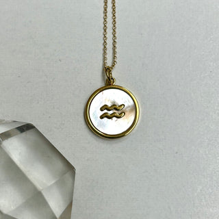 Zodiac Mother of Pearl Necklace