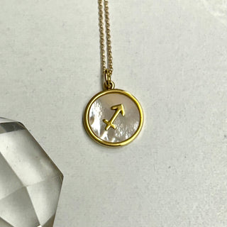 Zodiac Mother of Pearl Necklace