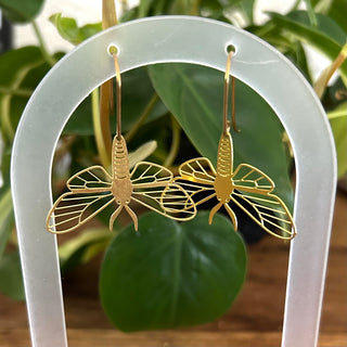 Brass Wasp Earrings