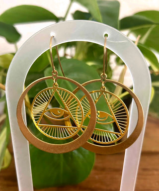 Triangle Eye Hoop Earrings
