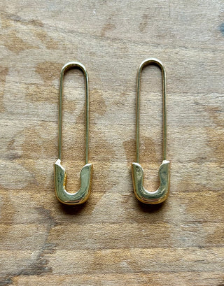 Safety Pin Hanging Earrings