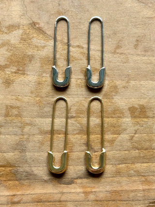 Safety Pin Hanging Earrings