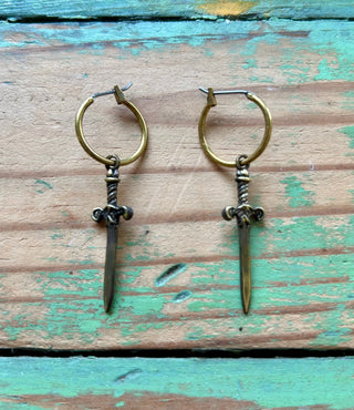 Dagger Hoop Earrings