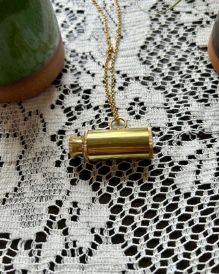 Mini Brass Telescope Necklace