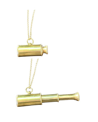 Mini Brass Telescope Necklace