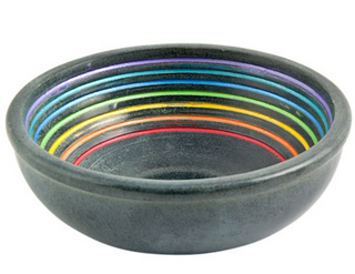 Rainbow Chakra Soapstone Bowl Incense Burner Bowl