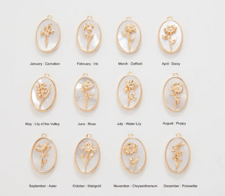 Birth Flower Necklace - Stainless Steel