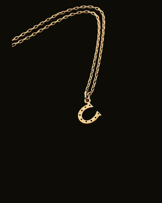Bronze Horseshoe Delicate Pendant Necklace