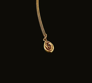 Bronze Yoni Pendant Necklace