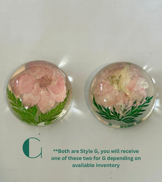 Preserved Florals Resin Half-Sphere