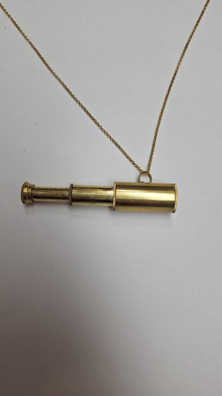 Mini Brass Telescope Necklace