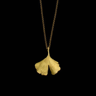 Ginkgo Pendant on 18" Adjustable Chain by Michael Michaud