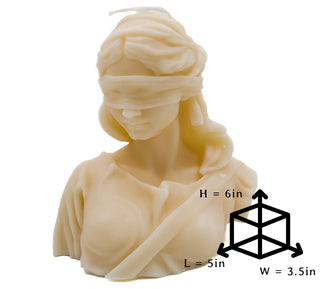 BLIND LADY JUSTICE CANDLE | PILLAR