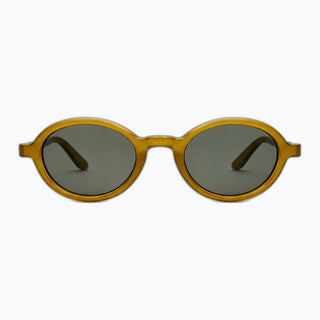 Vinyl Retro Sunglasses - Olive
