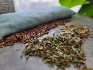 Aromatherapy Hot/Cold 100% Linen Eye Pillow - Calming Lavender Flowers