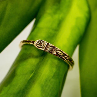 Brass Etched Band Ring