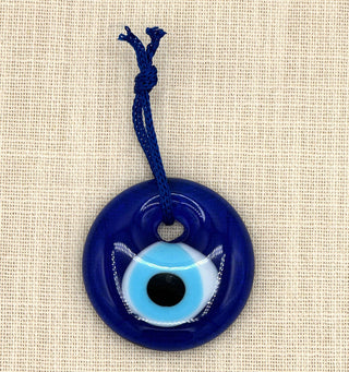Evil Eye Round Glass Ornament
