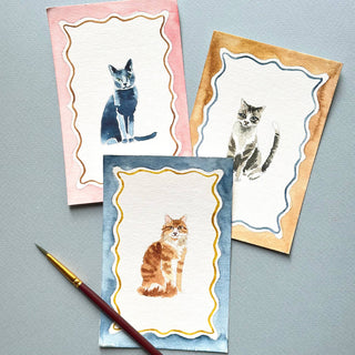 Antiquaria Mini Watercolor Painting Kit: Cats