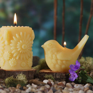 Song Bird Candles – 100% Pure Beeswax – Hand-Crafted: Pecking