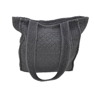 Soft Cotton Quilted Tote Bag: Terracotta / 14"x12"